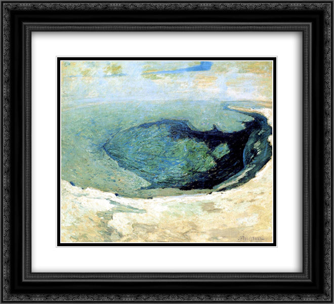Emerald Pool 2 22x20 Black Ornate Wood Framed Art Print Poster with Double Matting by Twachtman, John Henry