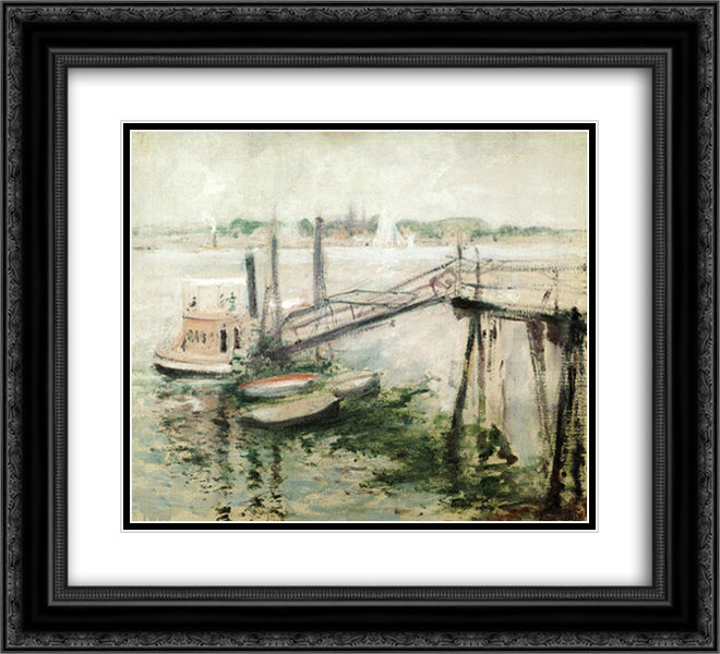 Little Giant 22x20 Black Ornate Wood Framed Art Print Poster with Double Matting by Twachtman, John Henry