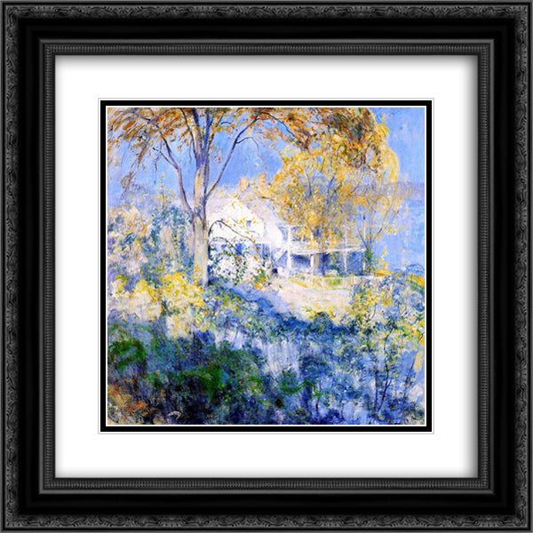 October 20x20 Black Ornate Wood Framed Art Print Poster with Double Matting by Twachtman, John Henry