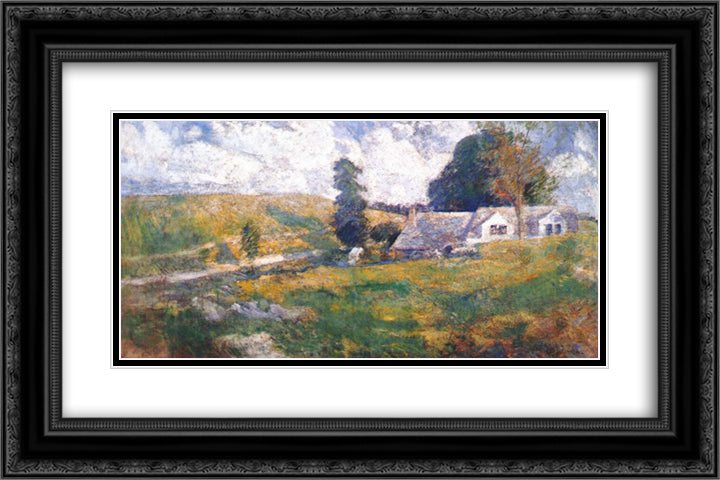 Summer Late 24x16 Black Ornate Wood Framed Art Print Poster with Double Matting by Twachtman, John Henry