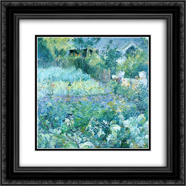The Cabbage Patch 20x20 Black Ornate Wood Framed Art Print Poster with Double Matting by Twachtman, John Henry