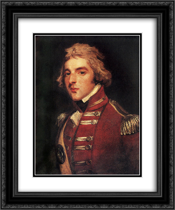 Arthur Wellesley, 1st Duke of Wellington 20x24 Black Ornate Wood Framed Art Print Poster with Double Matting by Hoppner, John