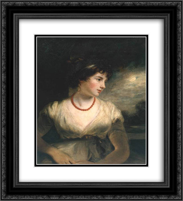Jane Elizabeth, Countess of Oxford 20x22 Black Ornate Wood Framed Art Print Poster with Double Matting by Hoppner, John
