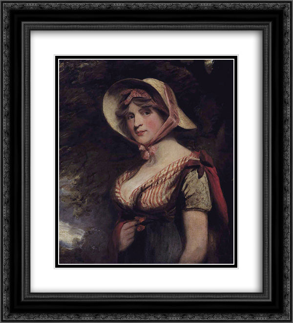 Lady Louisa Manners, Countess of Dysart 20x22 Black Ornate Wood Framed Art Print Poster with Double Matting by Hoppner, John