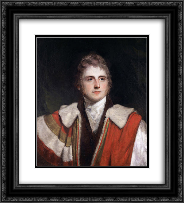 Peter Leopold Nassau Cowper, 5th Earl Cowper 20x22 Black Ornate Wood Framed Art Print Poster with Double Matting by Hoppner, John