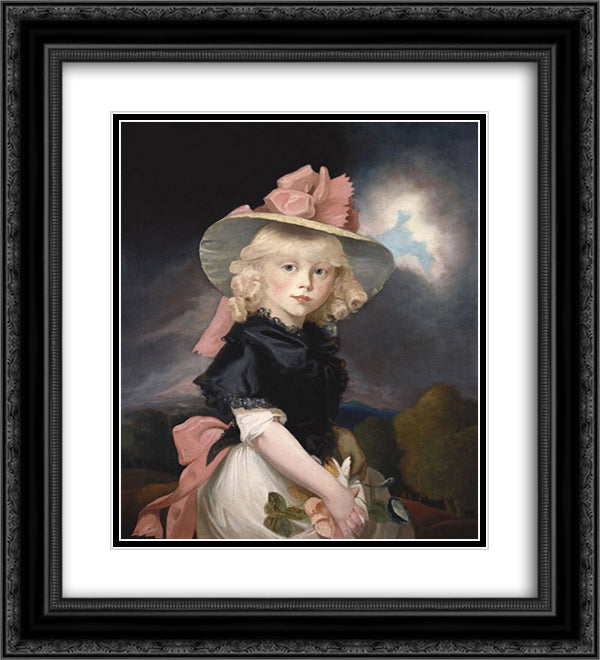 Princess Sophia, after John Hoppner 20x22 Black Ornate Wood Framed Art Print Poster with Double Matting by Hoppner, John