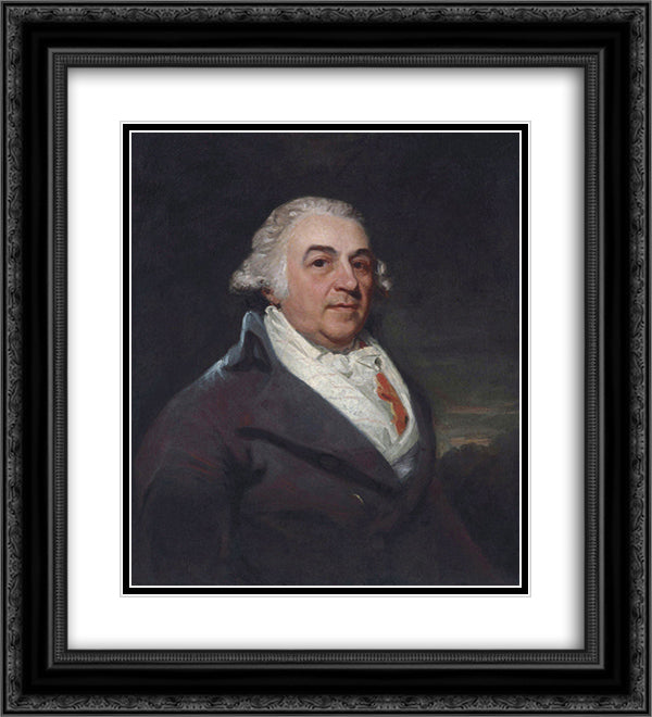 Richard Bache 20x22 Black Ornate Wood Framed Art Print Poster with Double Matting by Hoppner, John