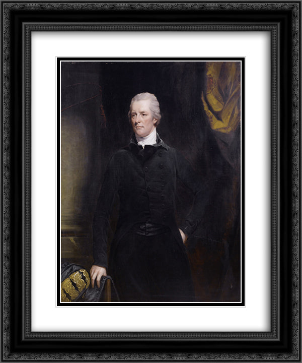 William Pitt the Younger 20x24 Black Ornate Wood Framed Art Print Poster with Double Matting by Hoppner, John