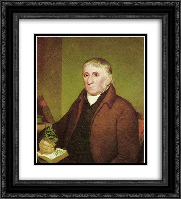 Portrait of Jacob Ritter Sr. 20x22 Black Ornate Wood Framed Art Print Poster with Double Matting by Krimmel, John Lewis
