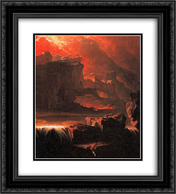 Sadak in Search of the Waters of Oblivion 20x22 Black Ornate Wood Framed Art Print Poster with Double Matting by Martin, John
