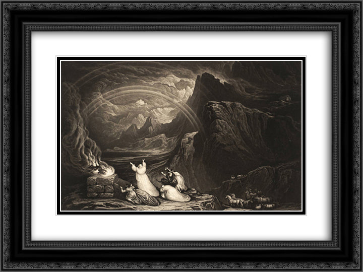 The Covenant 24x18 Black Ornate Wood Framed Art Print Poster with Double Matting by Martin, John