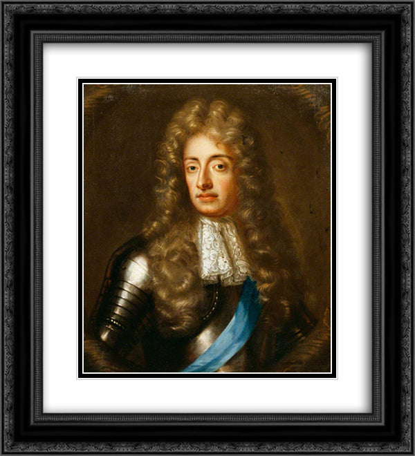 Duke of York 20x22 Black Ornate Wood Framed Art Print Poster with Double Matting by Riley, John