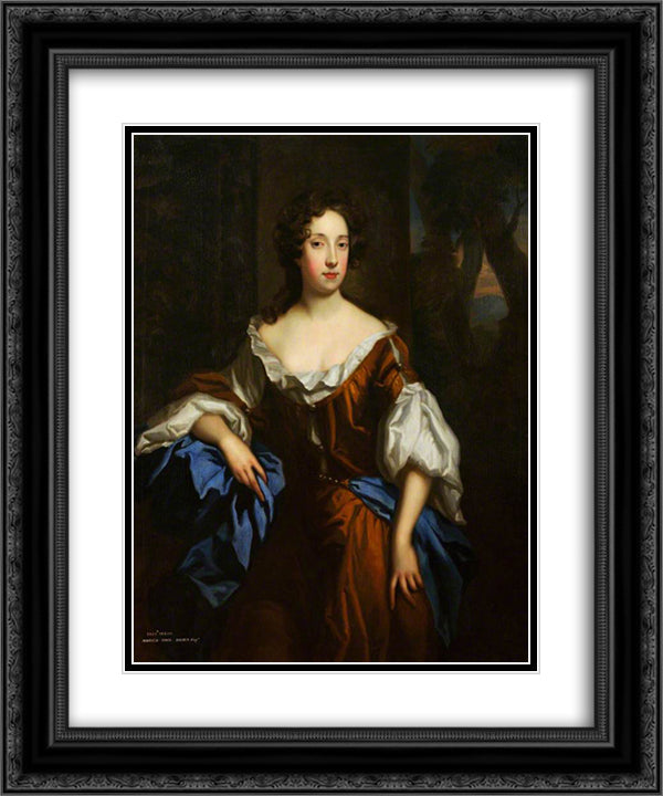 Elizabeth Mulso 20x24 Black Ornate Wood Framed Art Print Poster with Double Matting by Riley, John