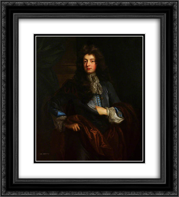 John Dolben 20x22 Black Ornate Wood Framed Art Print Poster with Double Matting by Riley, John