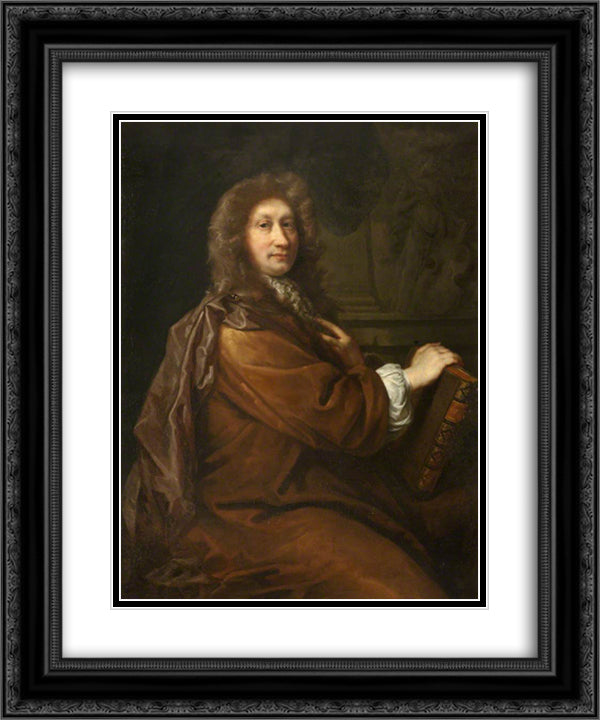 John Dryden 20x24 Black Ornate Wood Framed Art Print Poster with Double Matting by Riley, John
