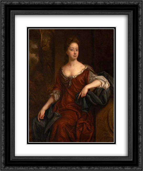 Mary Morice of Wirrington 20x24 Black Ornate Wood Framed Art Print Poster with Double Matting by Riley, John