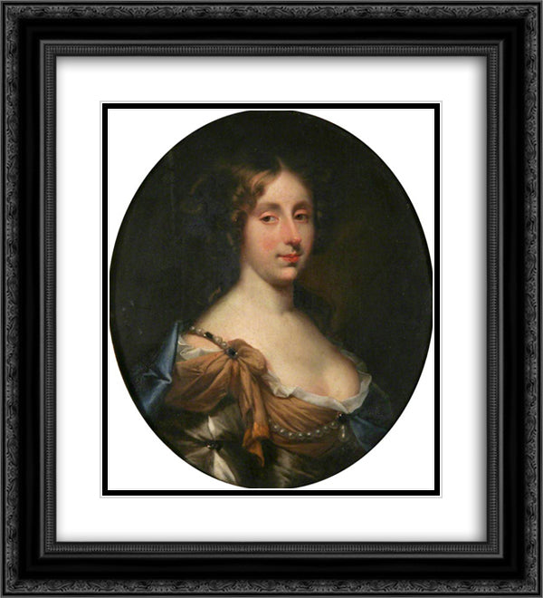 Mrs Joseph Cox, nee Elizabeth Macro 20x22 Black Ornate Wood Framed Art Print Poster with Double Matting by Riley, John