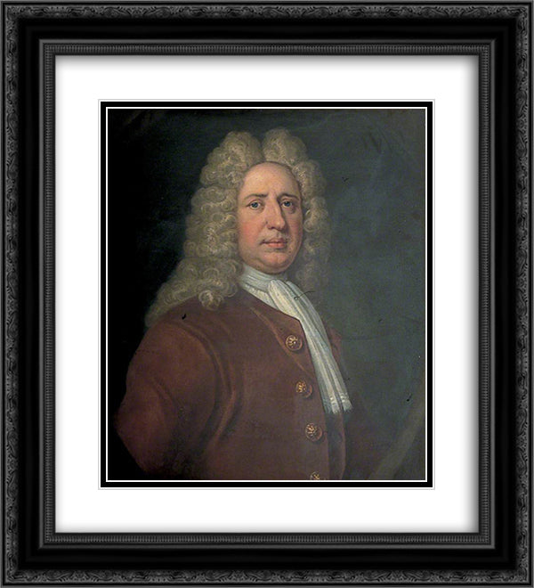 Richard Oxenden 20x22 Black Ornate Wood Framed Art Print Poster with Double Matting by Riley, John