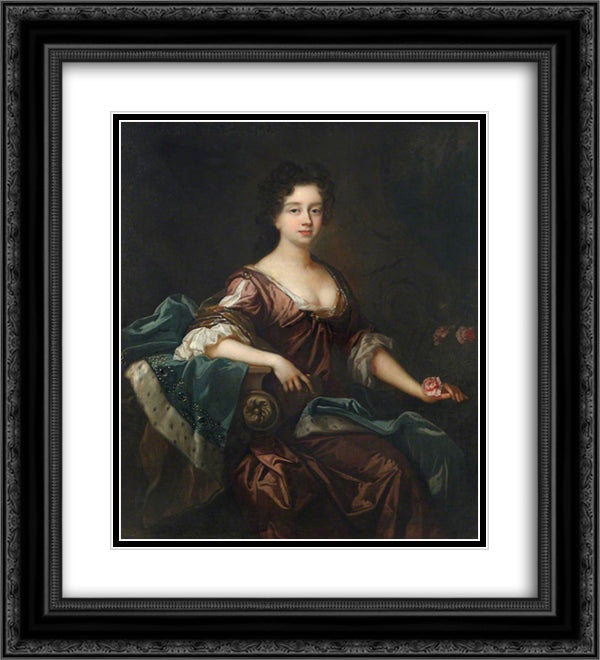 Sarah 20x22 Black Ornate Wood Framed Art Print Poster with Double Matting by Riley, John
