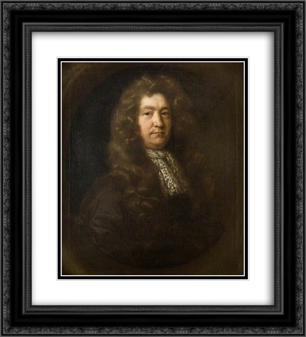 Sir Edward Waldo 20x22 Black Ornate Wood Framed Art Print Poster with Double Matting by Riley, John