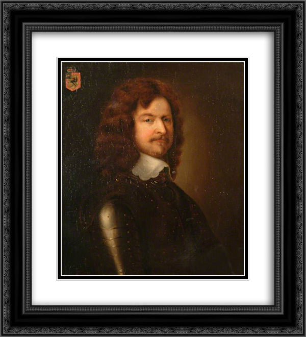 Sir John Boys 20x22 Black Ornate Wood Framed Art Print Poster with Double Matting by Riley, John