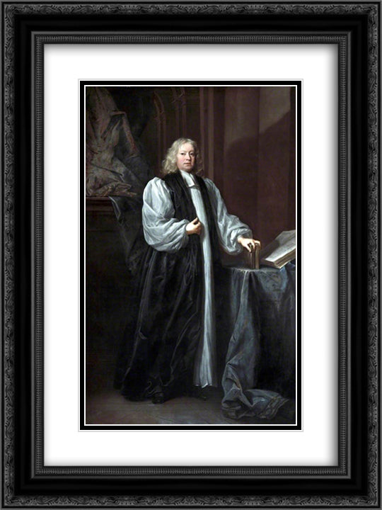 Thomas Sprat 18x24 Black Ornate Wood Framed Art Print Poster with Double Matting by Riley, John