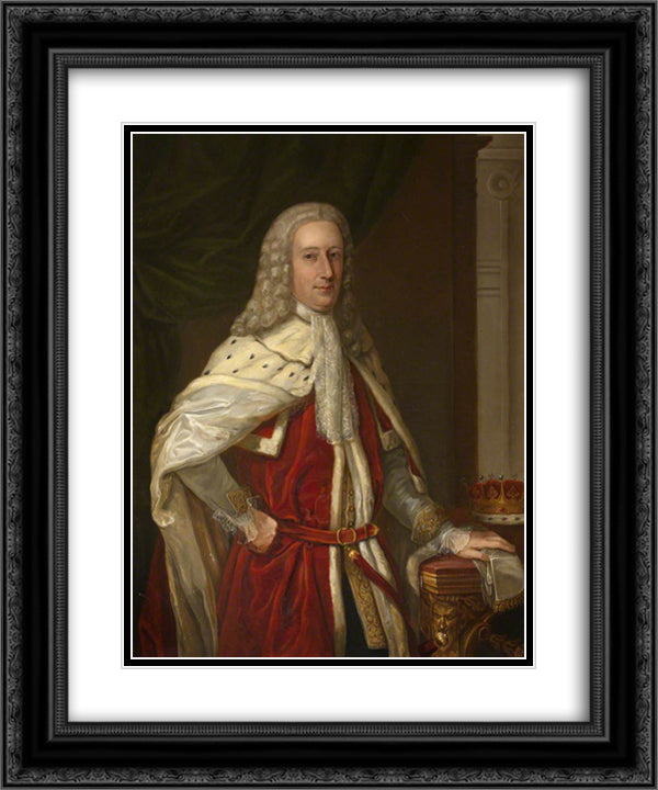 William, Lord Maxwell 20x24 Black Ornate Wood Framed Art Print Poster with Double Matting by Riley, John