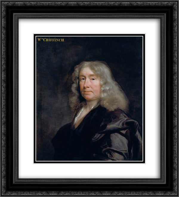 William Chiffinch 20x22 Black Ornate Wood Framed Art Print Poster with Double Matting by Riley, John