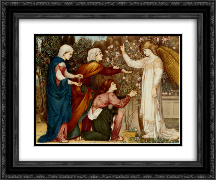 Why seek ye the living among the dread (St Luke, Chapter XIV, verse 5) 24x20 Black Ornate Wood Framed Art Print Poster with Double Matting by Spencer Stanhope, John Roddam