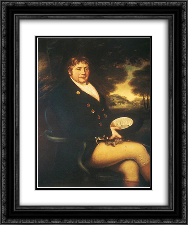 Alexander Turner 20x24 Black Ornate Wood Framed Art Print Poster with Double Matting by Russell, John