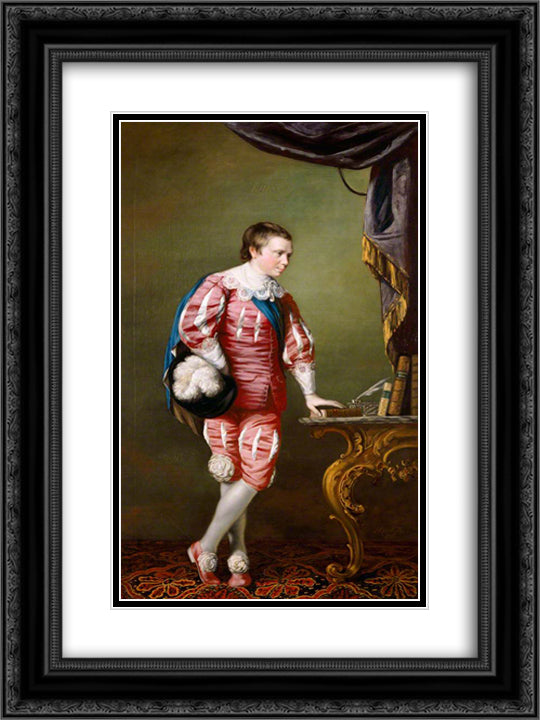 Philip Stanhope 18x24 Black Ornate Wood Framed Art Print Poster with Double Matting by Russell, John