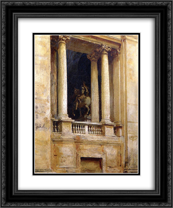 A Window in the Vatican 20x24 Black Ornate Wood Framed Art Print Poster with Double Matting by Sargent, John Singer