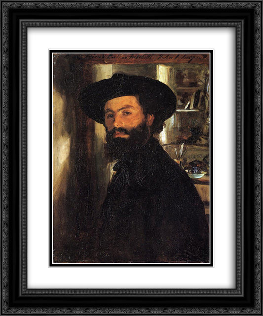 Alberto Falchetti 20x24 Black Ornate Wood Framed Art Print Poster with Double Matting by Sargent, John Singer