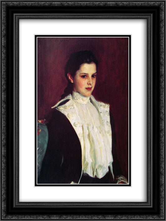 Alice Vanderbilt Shepard 18x24 Black Ornate Wood Framed Art Print Poster with Double Matting by Sargent, John Singer