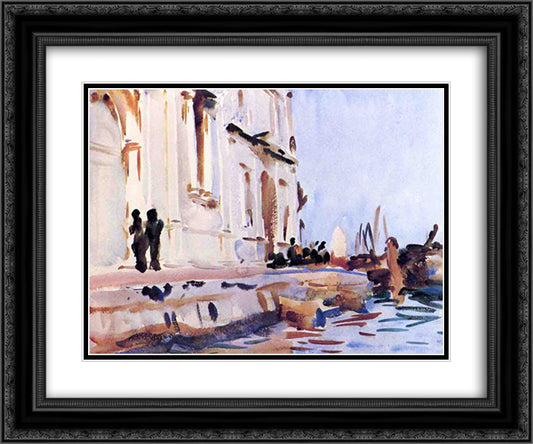 All Ave Maria 24x20 Black Ornate Wood Framed Art Print Poster with Double Matting by Sargent, John Singer