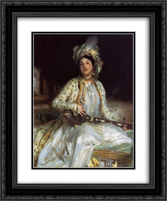 Almina, Daughter of Asher Wertheimer 20x24 Black Ornate Wood Framed Art Print Poster with Double Matting by Sargent, John Singer