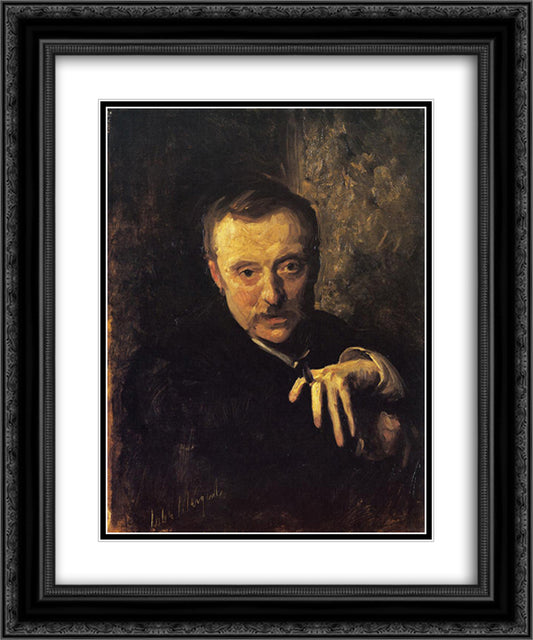 Antonio Mancini 20x24 Black Ornate Wood Framed Art Print Poster with Double Matting by Sargent, John Singer