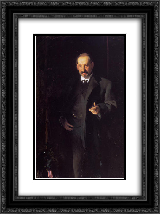 Asher Wertheime 18x24 Black Ornate Wood Framed Art Print Poster with Double Matting by Sargent, John Singer