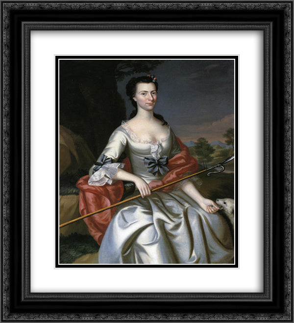 Ann Tyng 20x22 Black Ornate Wood Framed Art Print Poster with Double Matting by Copley, John Singleton