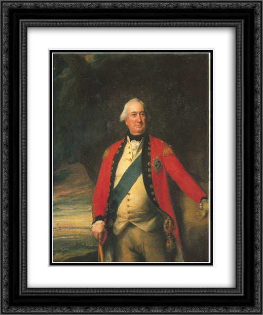 Charles Cornwallis, First Marquis of Cornwallis 20x24 Black Ornate Wood Framed Art Print Poster with Double Matting by Copley, John Singleton