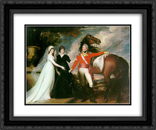 Fitch sisters 24x20 Black Ornate Wood Framed Art Print Poster with Double Matting by Copley, John Singleton