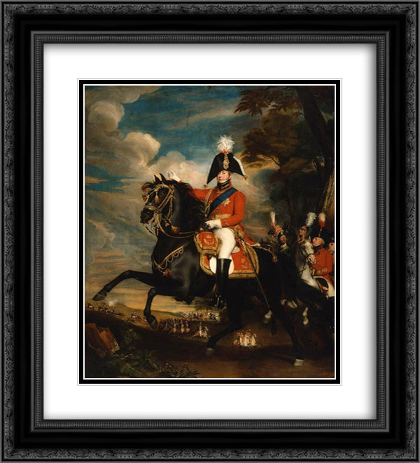 George IV 20x22 Black Ornate Wood Framed Art Print Poster with Double Matting by Copley, John Singleton