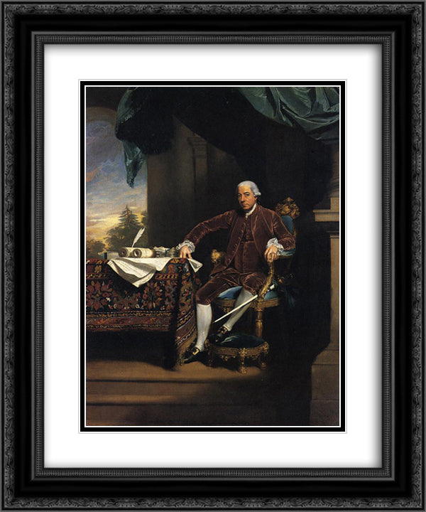 Henry Laurens 20x24 Black Ornate Wood Framed Art Print Poster with Double Matting by Copley, John Singleton