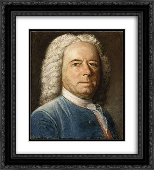 Hugh Hall 20x22 Black Ornate Wood Framed Art Print Poster with Double Matting by Copley, John Singleton