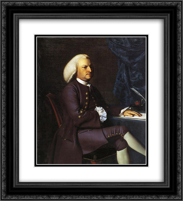 Isaac Smith 20x22 Black Ornate Wood Framed Art Print Poster with Double Matting by Copley, John Singleton