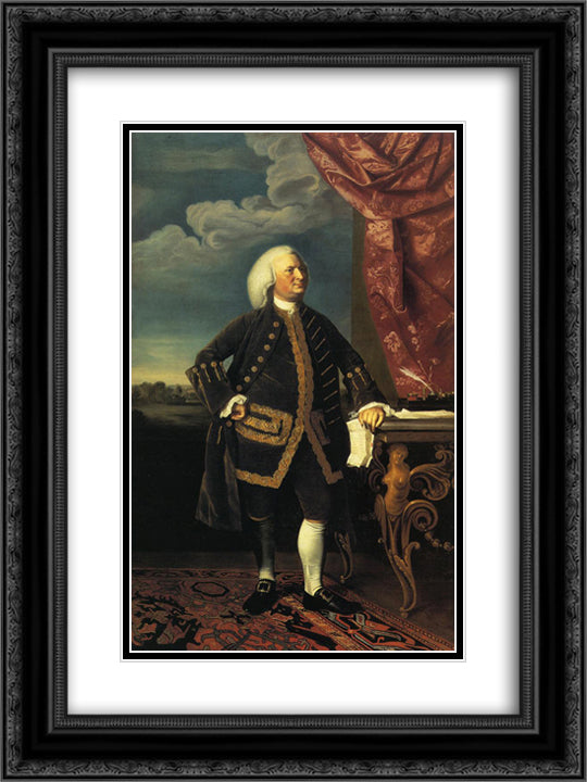 Jeremiah Lee 18x24 Black Ornate Wood Framed Art Print Poster with Double Matting by Copley, John Singleton