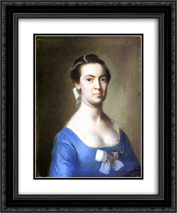 Lucretia Hubbard Towsend 20x24 Black Ornate Wood Framed Art Print Poster with Double Matting by Copley, John Singleton