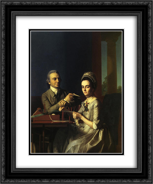 Mr.and Mrs.Thomas Mifflin 20x24 Black Ornate Wood Framed Art Print Poster with Double Matting by Copley, John Singleton