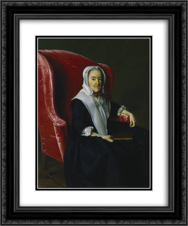 Mrs. Anna Dummer Powell 20x24 Black Ornate Wood Framed Art Print Poster with Double Matting by Copley, John Singleton