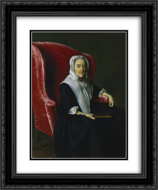 Mrs. Anna Dummer Powell 20x24 Black Ornate Wood Framed Art Print Poster with Double Matting by Copley, John Singleton